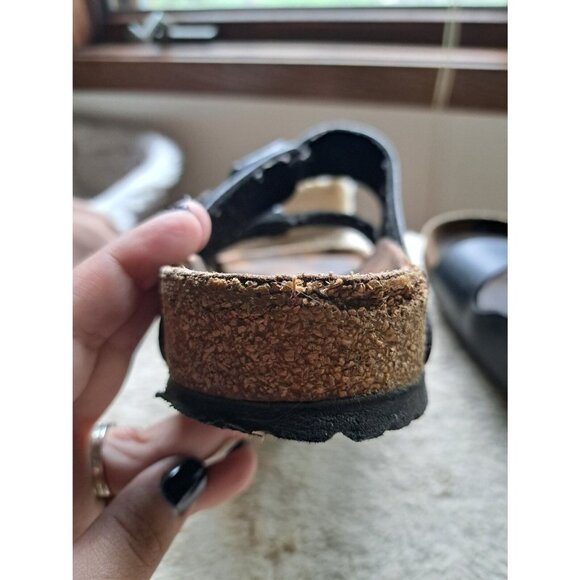Birkenstock Arizona 2 Strap Slide Sandals Black Size 41 (10-10.5) - Picture 4 of 14